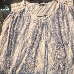 Summer top cutie white / blue